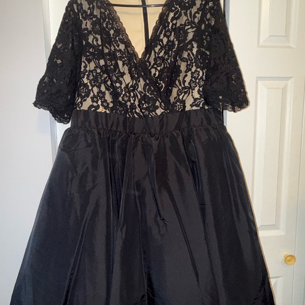 Torrid Black Lace Overlay Dress